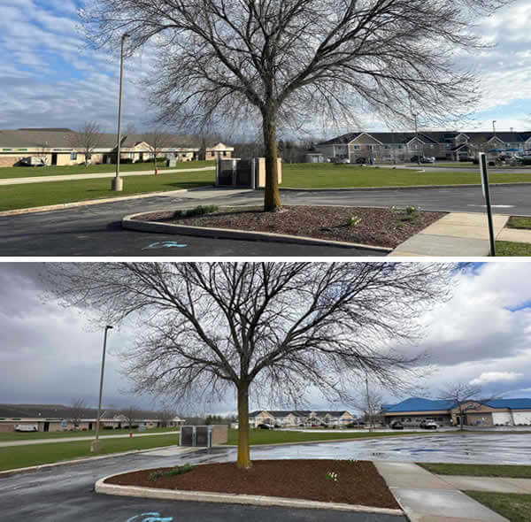 Commercial Mulch Installation West Bend